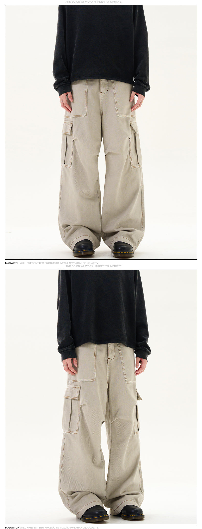 MADWITCH LARGE POCKET CARGO PANTS #G6463