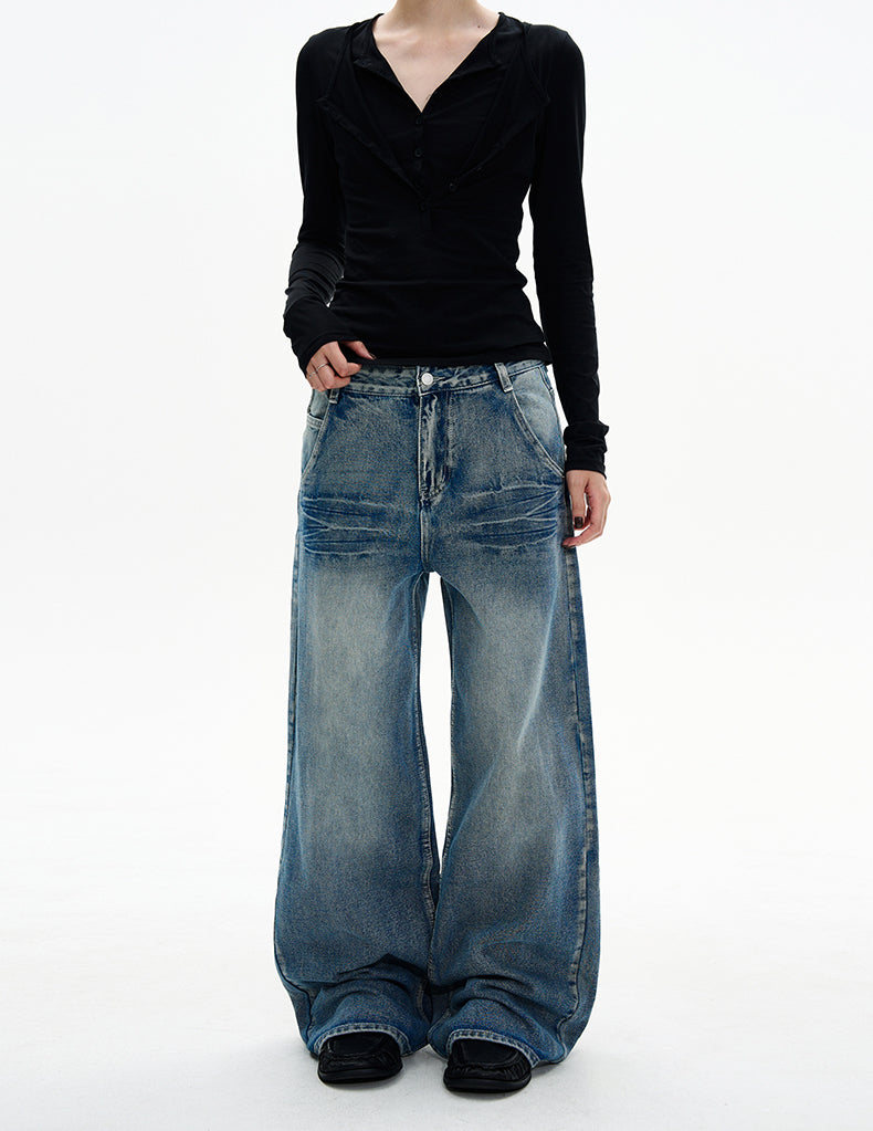 MADWITCH CRACK STRAIGHT DENIM #G6426