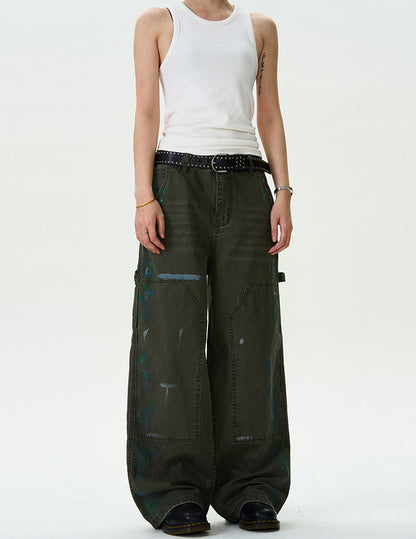 MADWITCH STRAIGHT LEG LOGGER PANTS #D1669