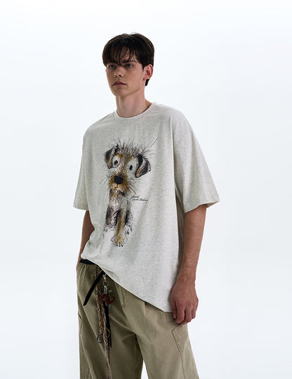 MADWITCH PUPPY PRINT TEE #990599