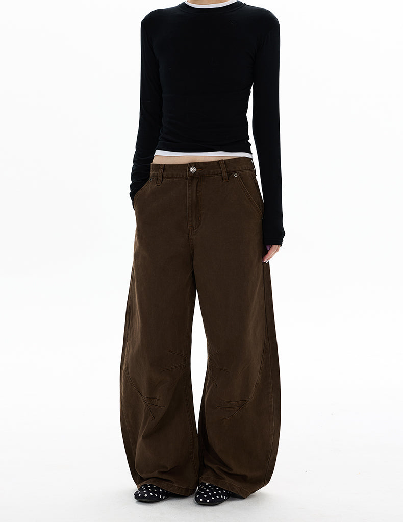 MADWITCH DECONSTRUCTED WASHED WIDE PANTS #DR7701