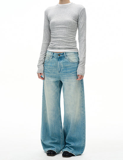 MADWITCH DISTRESSED WASHED STRAIGHT JEANS #CK9697