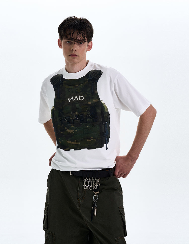 MADWITCH ORIGINAL VEST PRINT T-SHIRT #MD4172