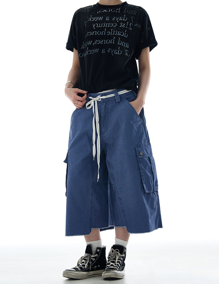 MADWITCH MULTI-POCKET UTILITY CARGO SHORTS #A601
