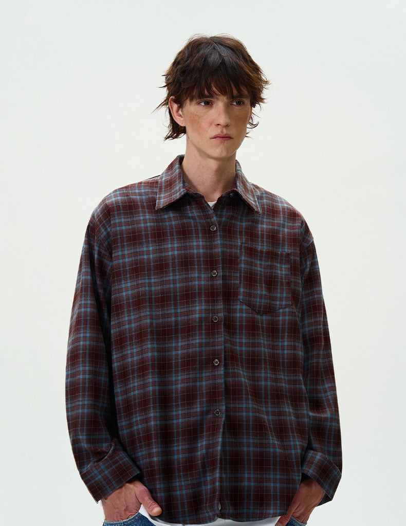 MADWITCH CASUAL PLAID SHIRT #8923