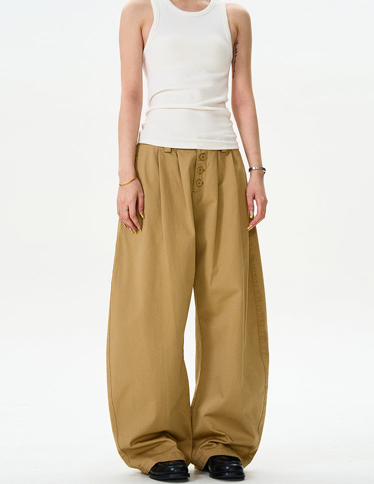 MADWITCH BUTTON-FLY BAGGY CASUAL PANTS #CK6613