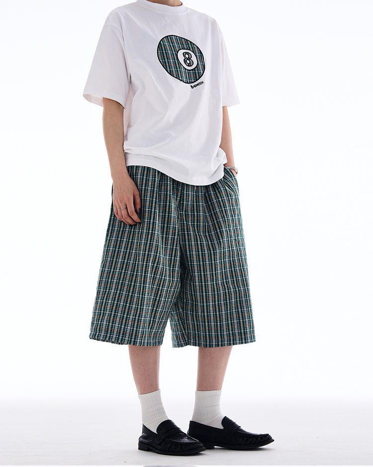 MADWITCH RELAXED PLAID CASUAL SHORTS #MD3643