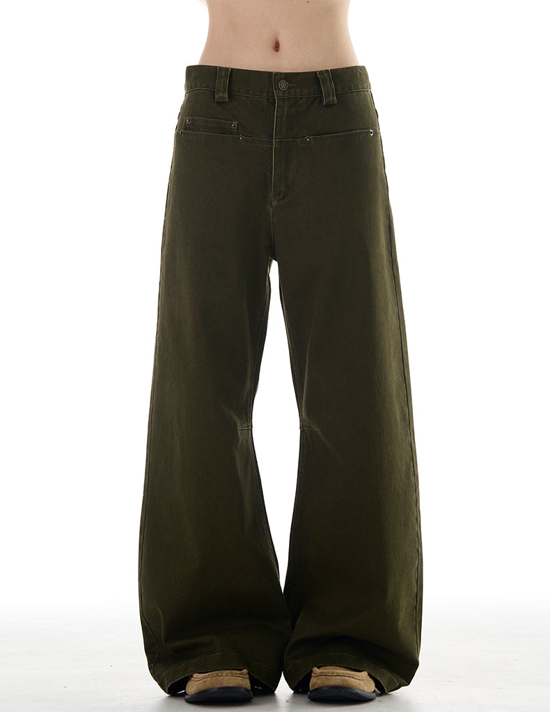 MADWITCH 3D WIDE LEG CASUAL PANTS #A603