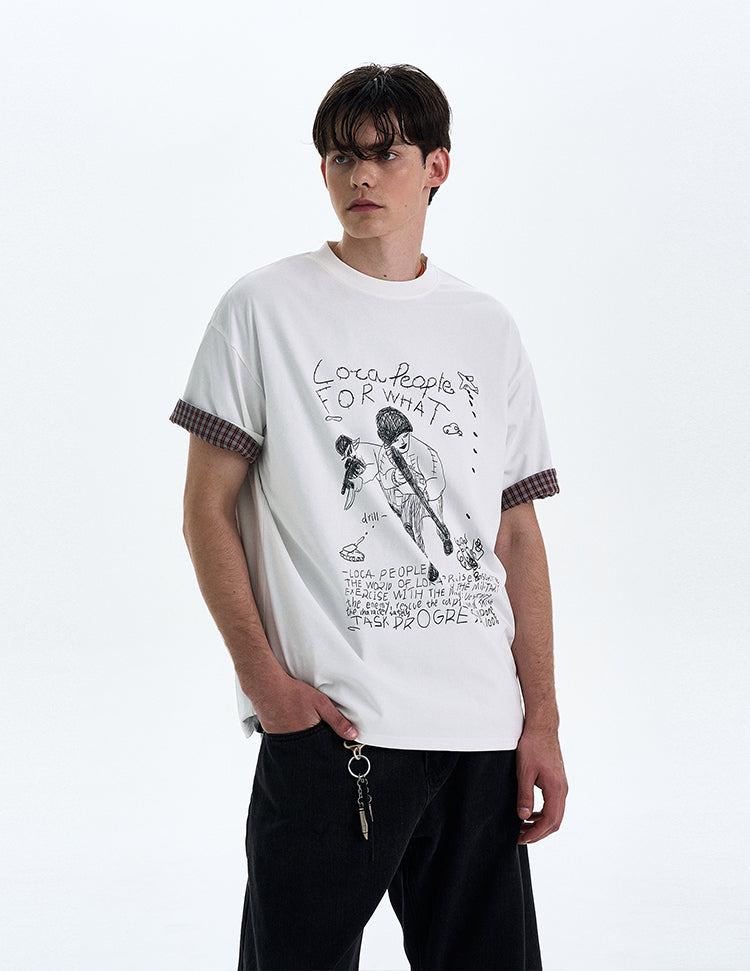 MADWITCH GRAFFITI PRINT TEE #T9503