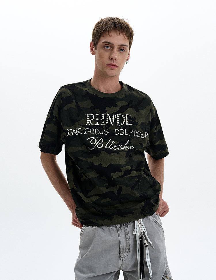 MADWITCH PEARL STUD TEE #L954