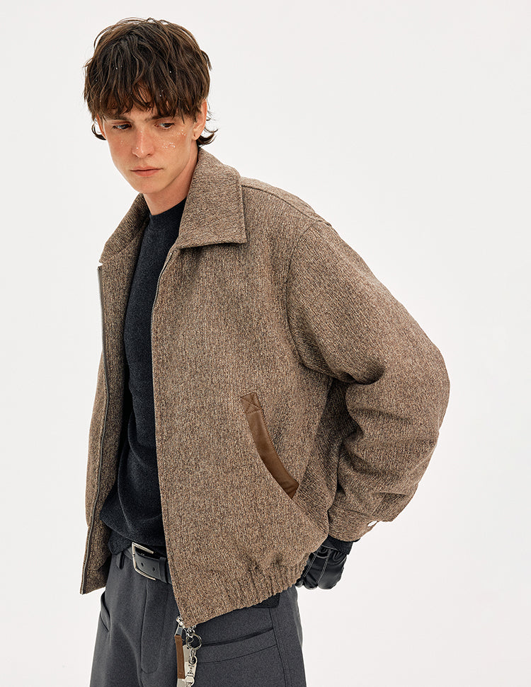 MADWITCH NOTCHED COLLAR QUILTED OVERCOAT #OY2557