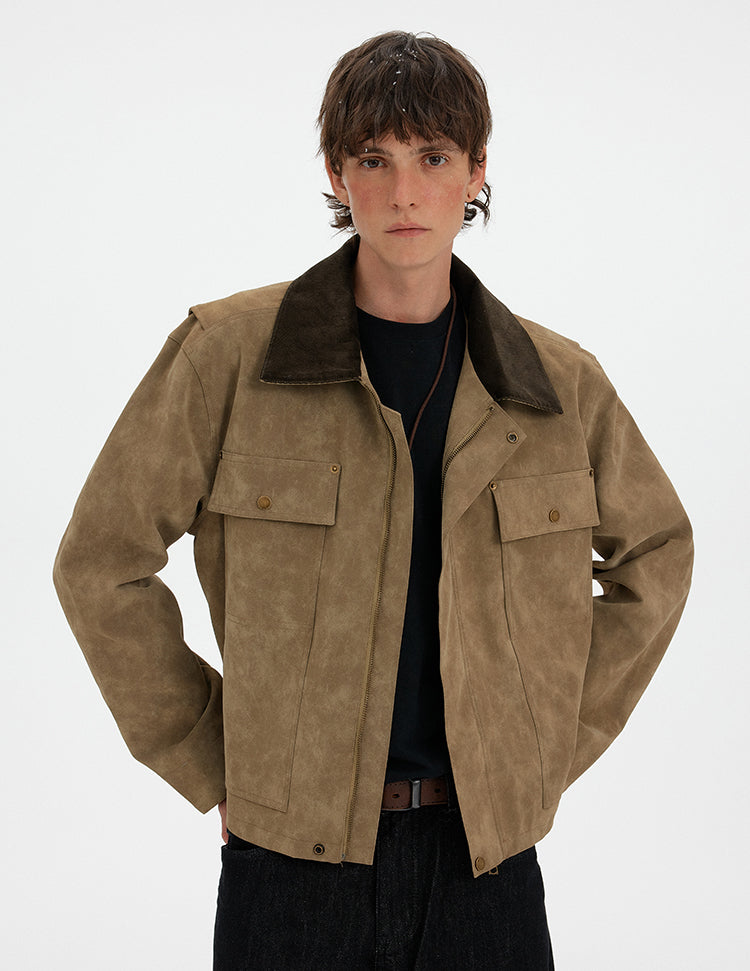 MADWITCH DECONSTRUCTED SUEDE CORDUROY JACKET #Y25203