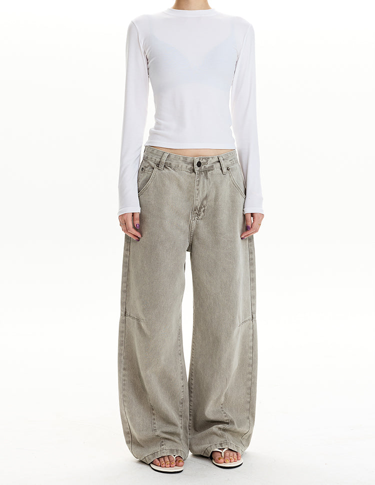 MADWITCH DECONSTRUCTED VINTAGE WASH JEANS #CK3598