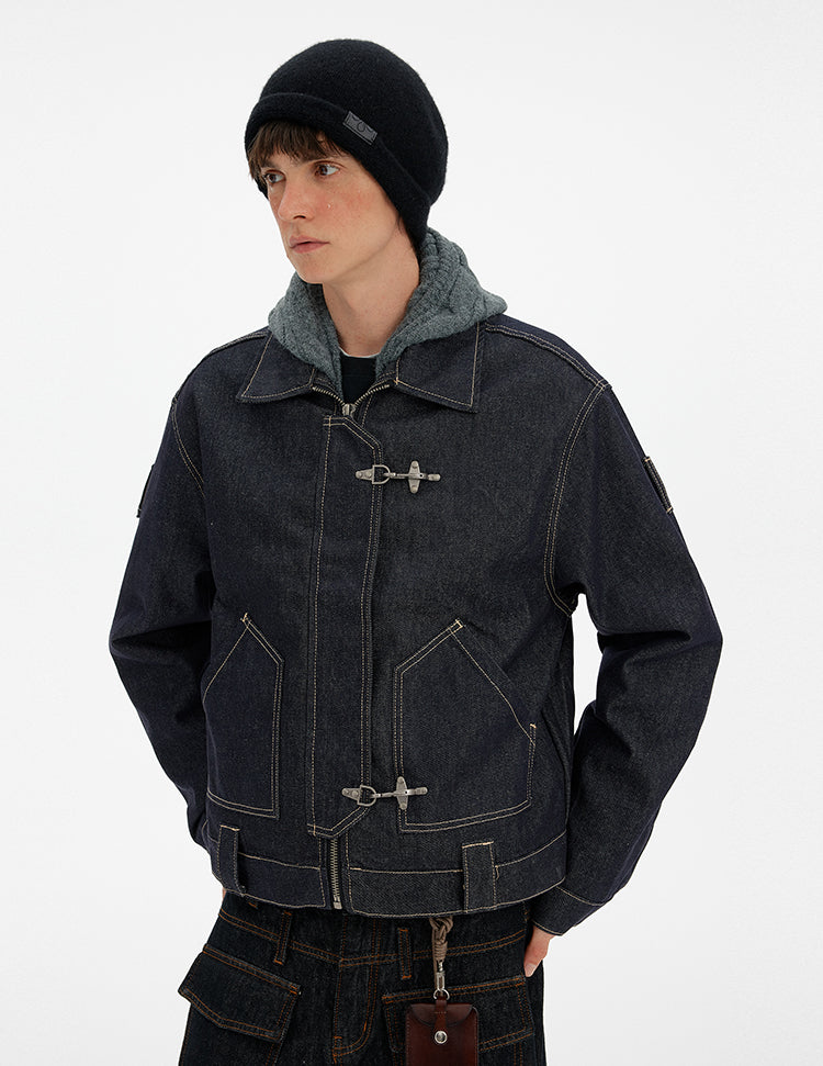 MADWITCH DECONSTRUCTED FLIGHT DENIM JACKET #DY3002