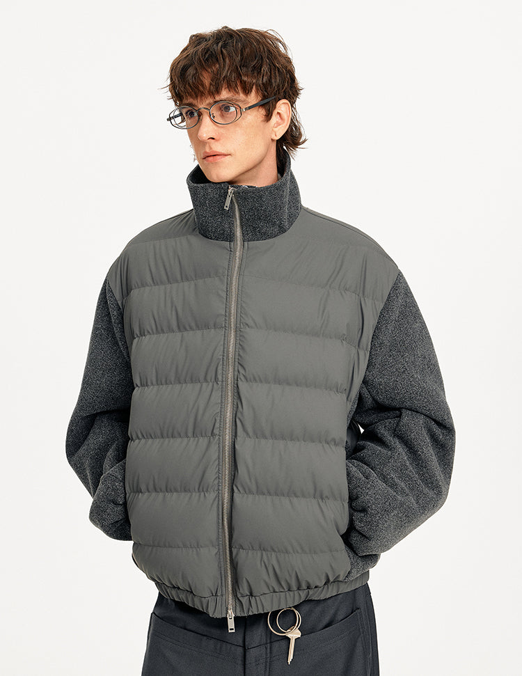 MADWITCH QUILTED STAND COLLAR DOWN JACKET #M0128