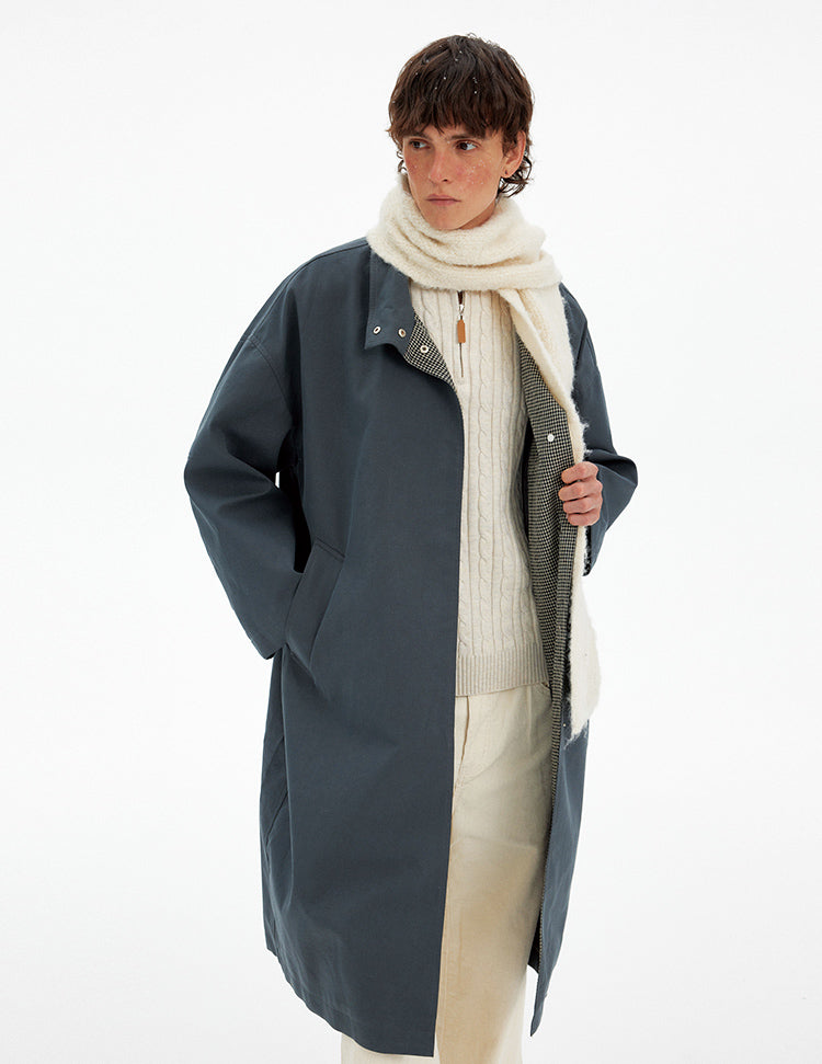 MADWITCH ATMOSPHERIC PLAID LONG COAT #NZ102