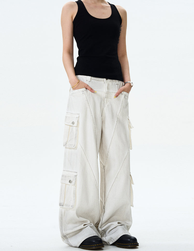 MADWITCH DECONSTRUCTED VINTAGE WORKWEAR JEANS #WHOA098