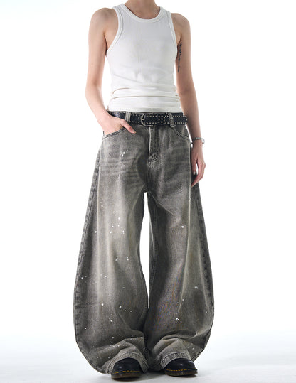 MADWITCH WIDE-LEG BEND-KNIFE JEANS #FX066