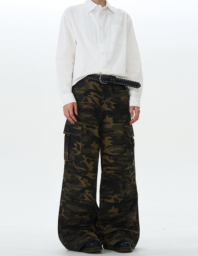 MADWITCH STREET CAMO CARGO PANTS #L633