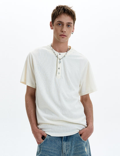 MADWITCH HENLEY KNIT TEE #1052