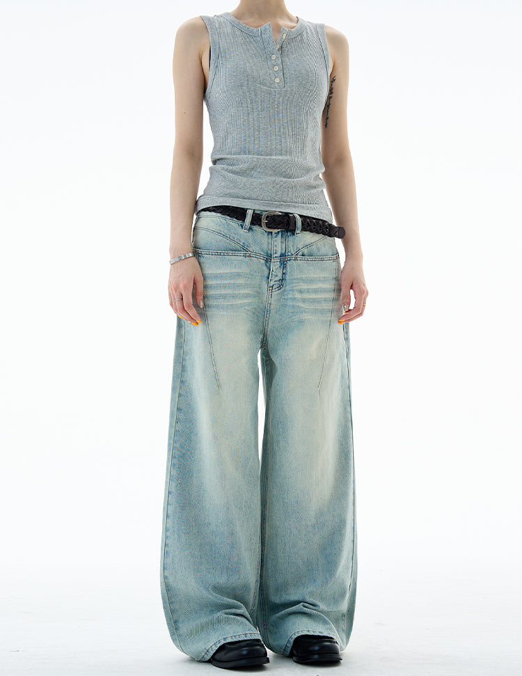 MADWITCH PATCHWORK DISTRESSED DENIM #K9653