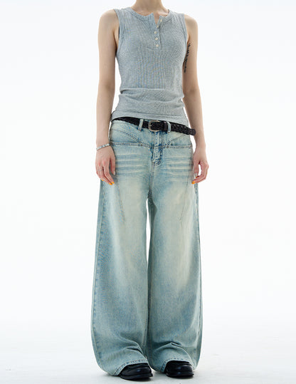 MADWITCH PATCHWORK DISTRESSED DENIM #K9653