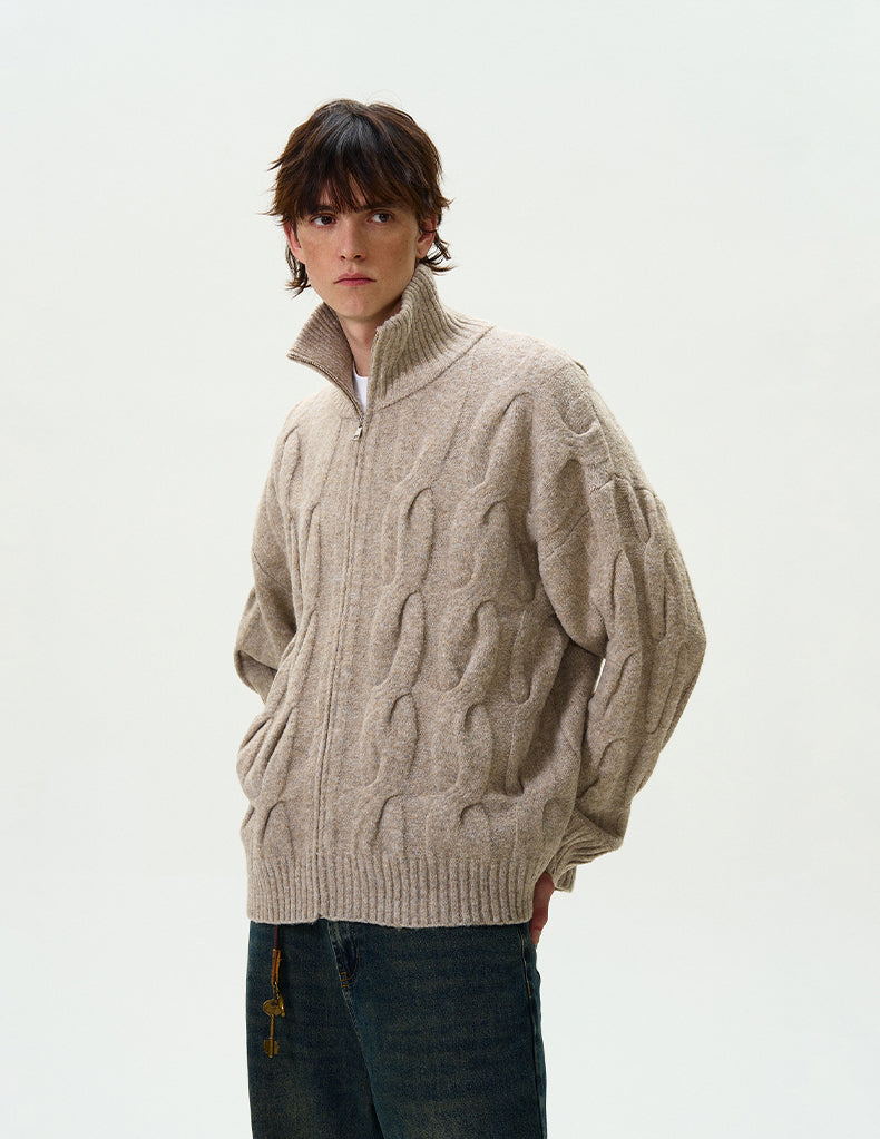 MADWITCH HALF-TURTLENECK CARDIGAN SWEATER #MY008