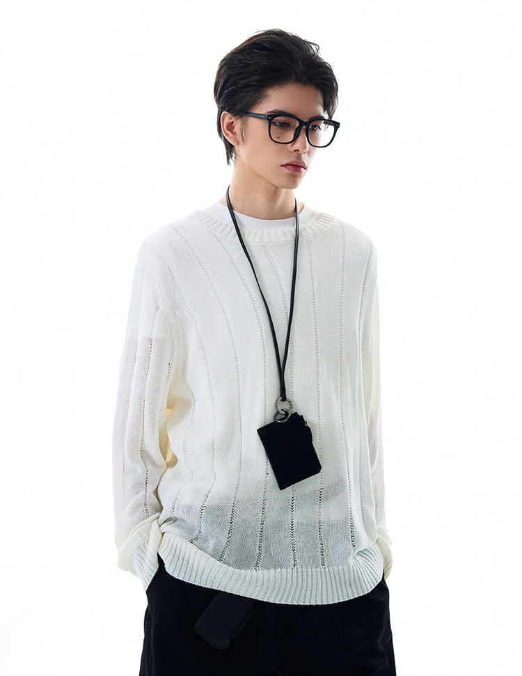 MADWITCH HOLLOW-OUT KNITTED LONG SLEEVE #81177