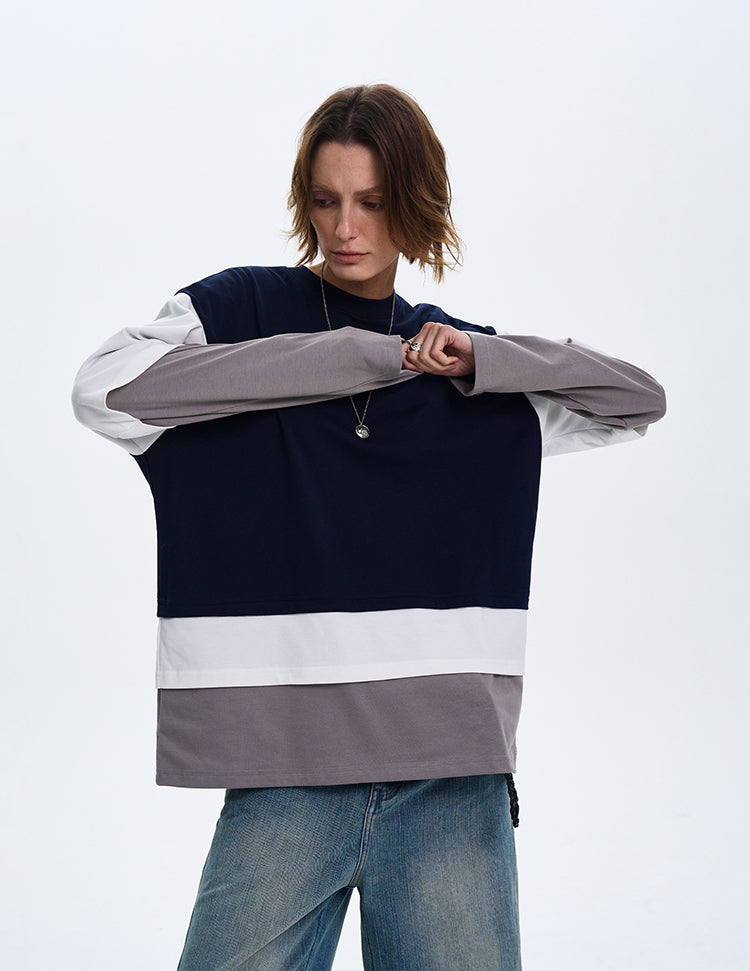 MADWITCH LAYERED FAUX TWO-PIECE HOODIE #6915