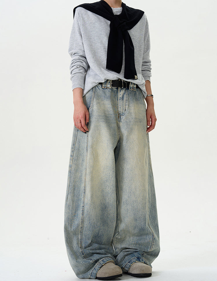 MADWITCH WASHED WIDE-LEG PANTS #58218