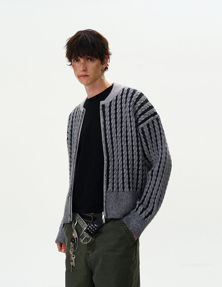 MADWITCH CABLE-KNIT CARDIGAN SWEATER #81129