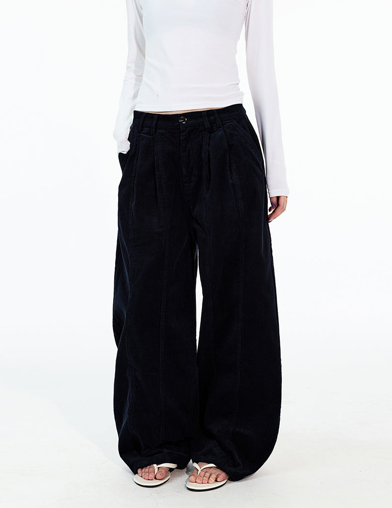 MADWITCH DOUBLE PLEAT CORDUROY TROUSERS #CK6935