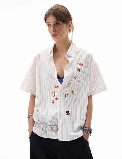 MADWITCH GIRLY STRIPED BLOUSE #TP231