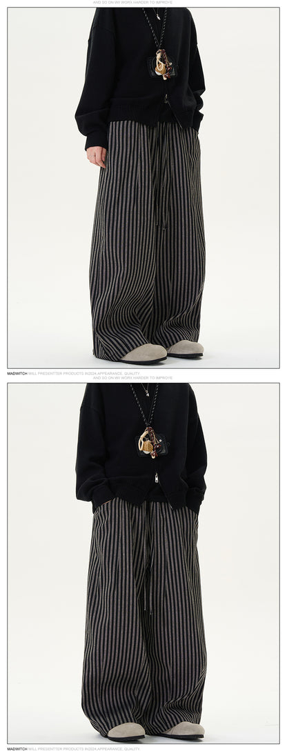 MADWITCH STRIPED DRAPEY CASUAL PANTS #DCC817