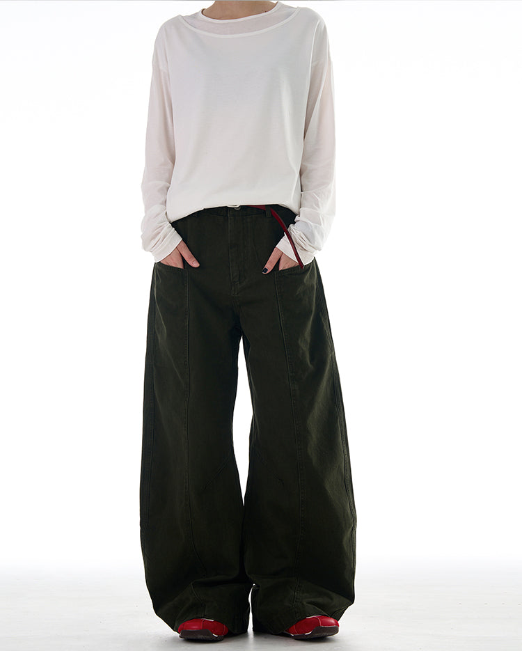 MADWITCH DECONSTRUCTED SABER-CUT RELAXED PANTS #CK6615