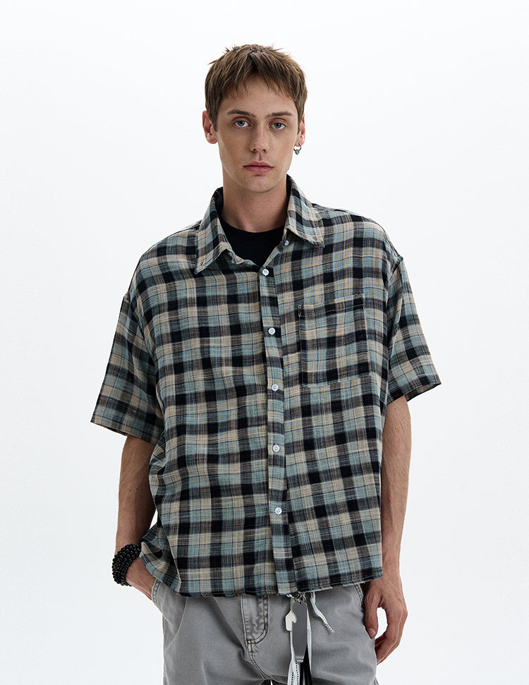 MADWITCH PLAID CASUAL SHIRT #CR236