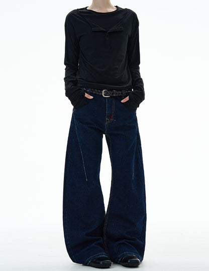 MADWITCH UNISEX CREATIVE WIDE LEG JEANS #G6843