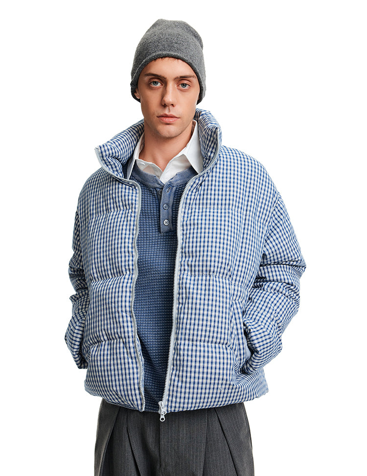 MADWITCH PLAID DOWN COAT #8815A331