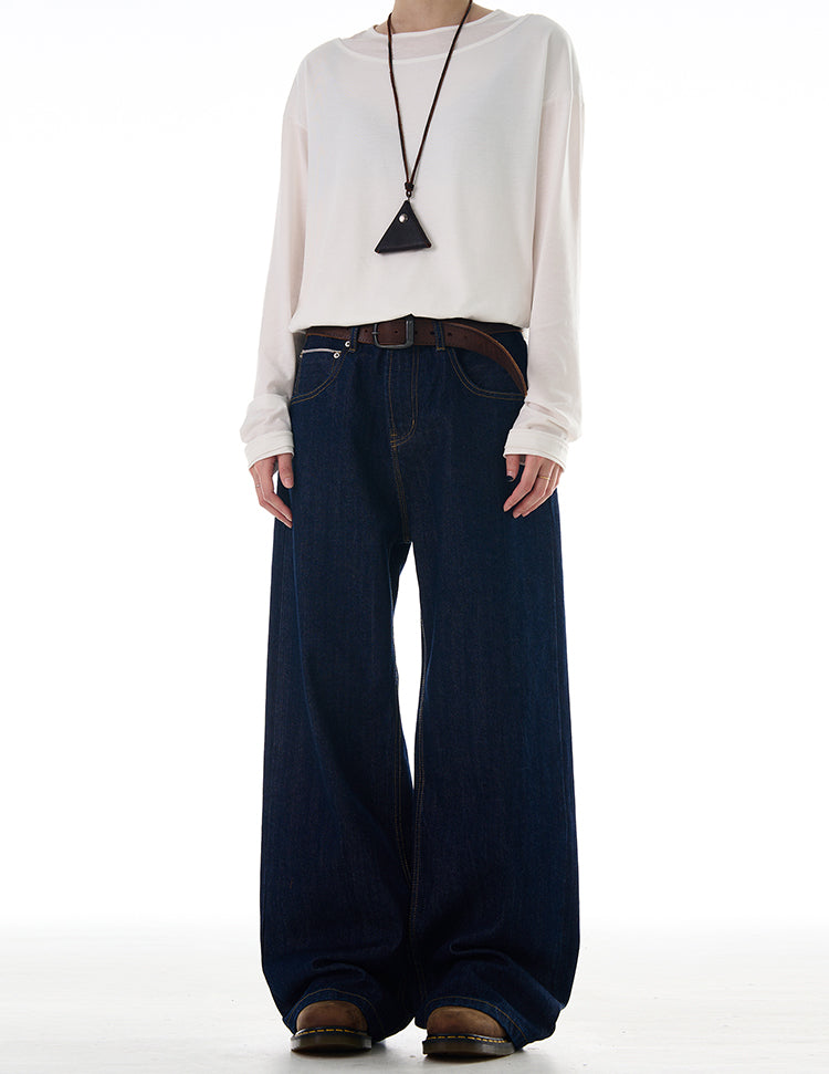 MADWITCH CUFFED STRAIGHT LEG JEANS #G6679-1