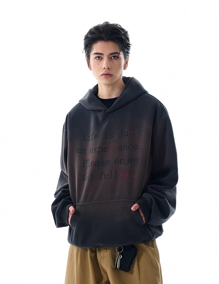 MADWITCH LETTER PRINT HOODIE #RH186