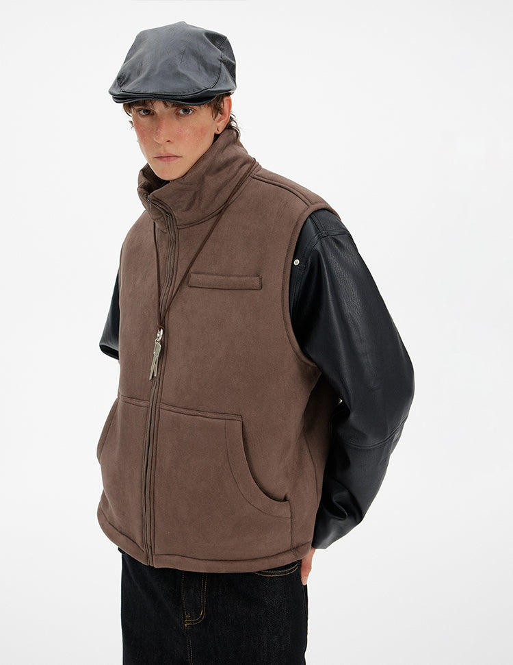 MADWITCH RETRO SUEDE FLEECE VEST #N1720