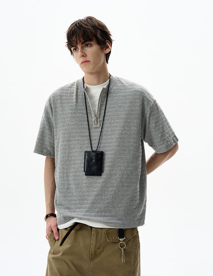 MADWITCH V-NECK KNIT TEE #6971