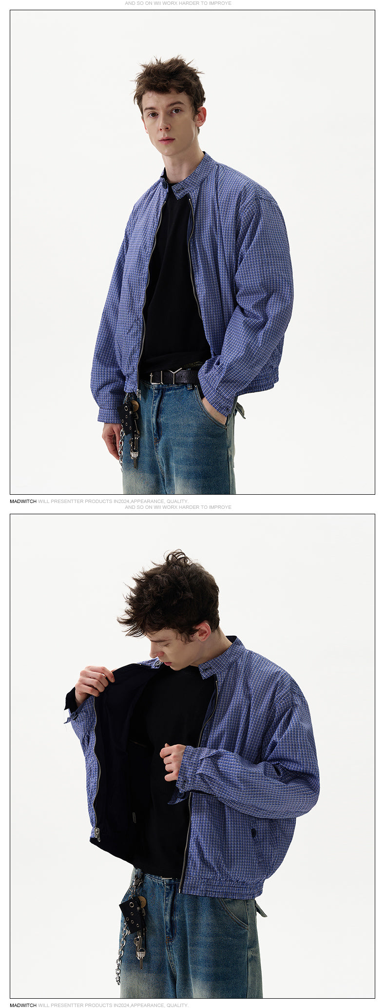 MADWITCH REVERSIBLE CHECKERED JACKET #27247