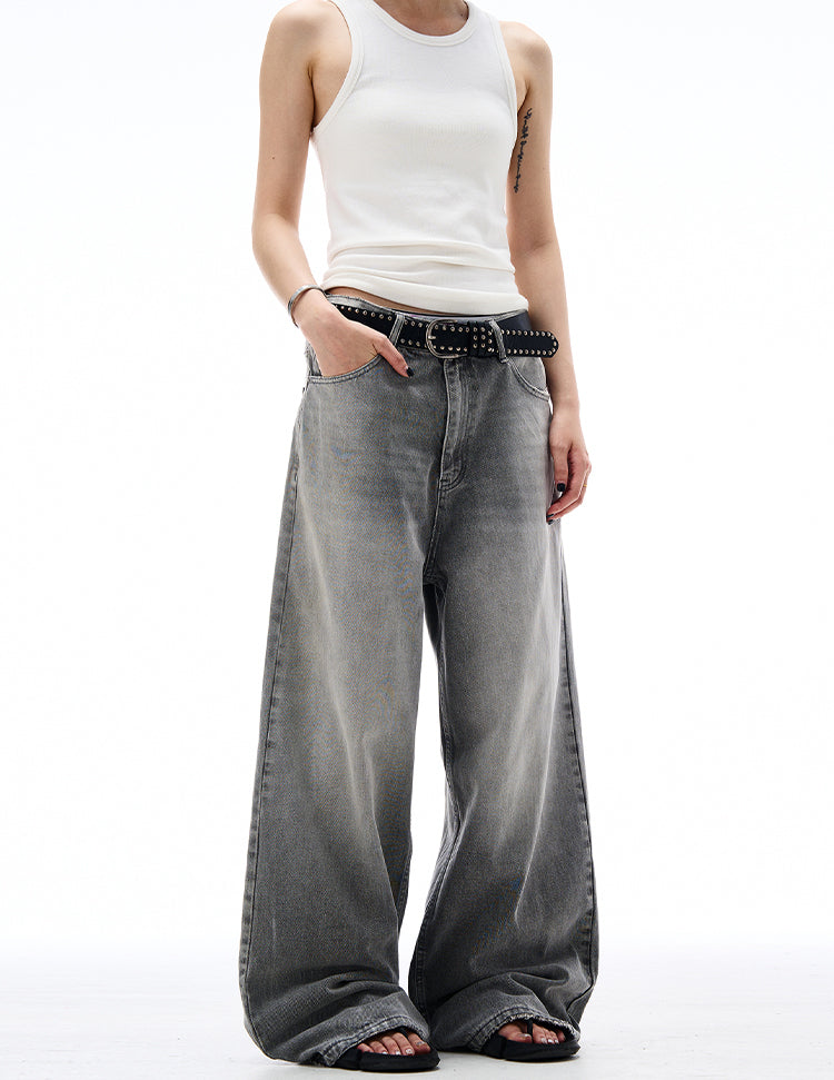 MADWITCH WASHED FLARED DENIM JEANS #CK5398