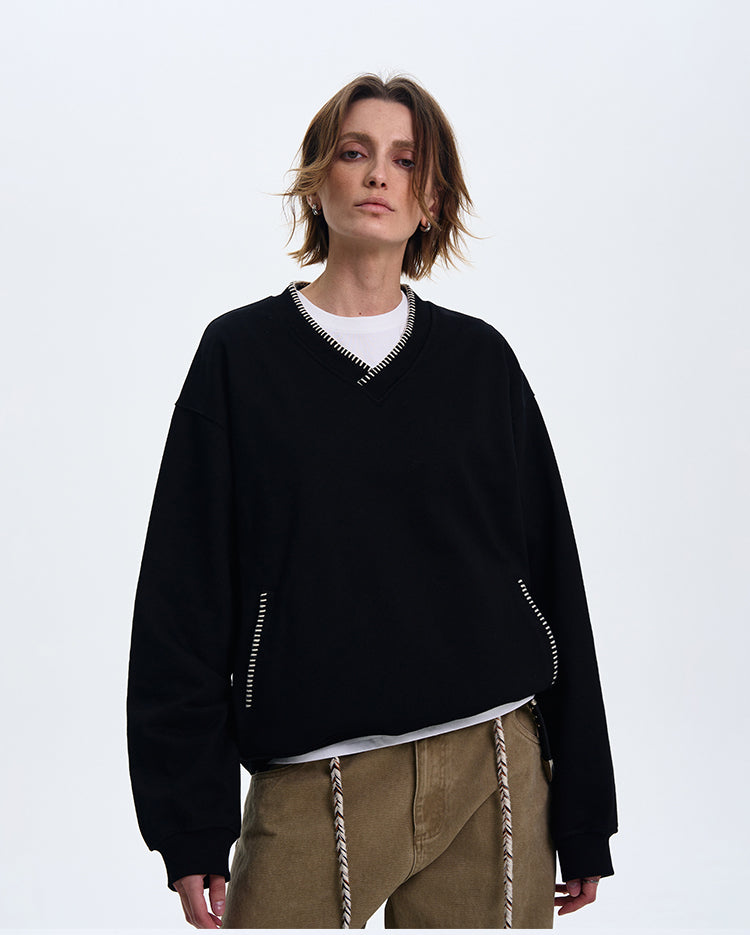 MADWITCH V-NECK CASUAL LONG SLEEVE #0207