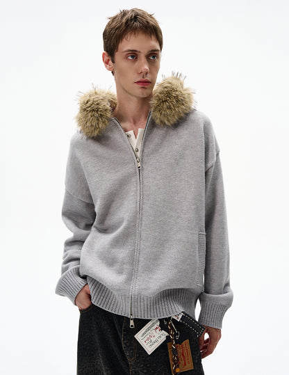 MADWITCH UNISEX FUR-TRIMMED CASUAL COAT #6273