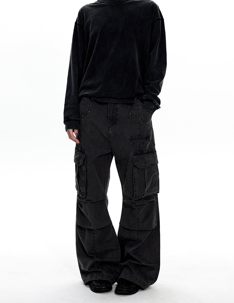 MADWITCH MULTI-POCKET PLEATED WORK PANTS #Z044