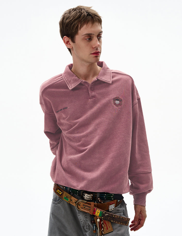 MADWITCH UNISEX RETRO POLO SWEATSHIRT #9693