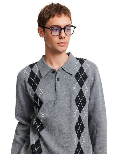 MADWITCH POLO DIAMOND KNIT #MFY236