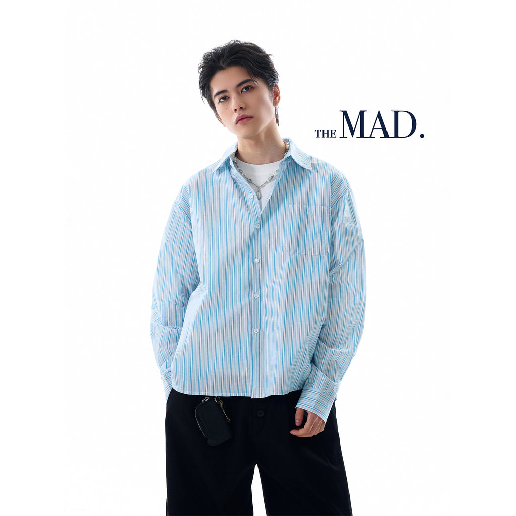 MADWITCH STRIPED LONG SHIRT #RC158